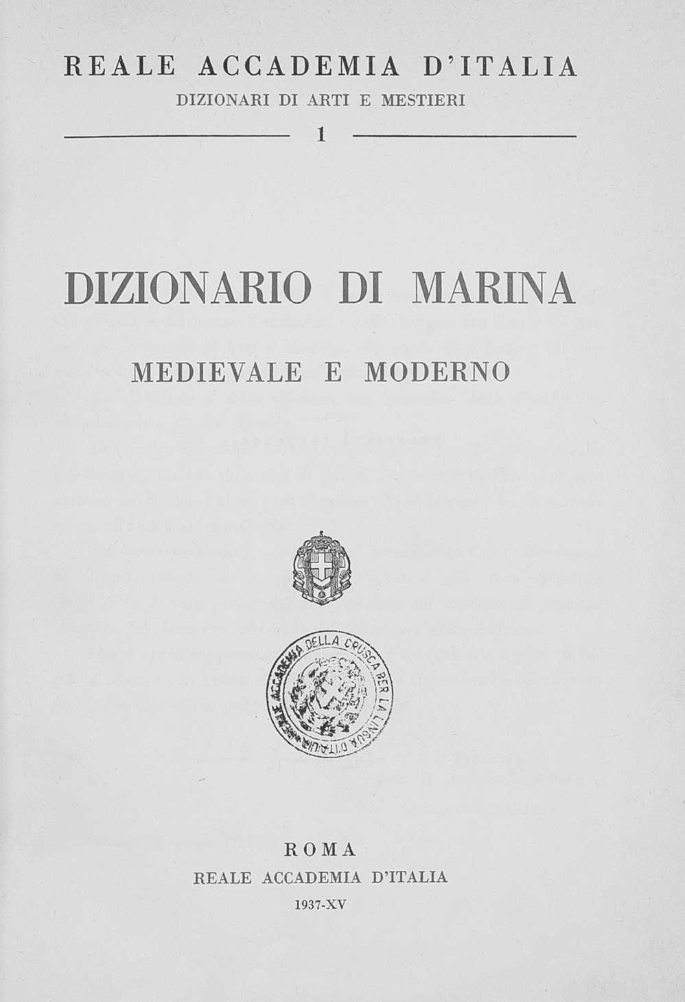 Dizionario di Marina Medievale e Moderno
